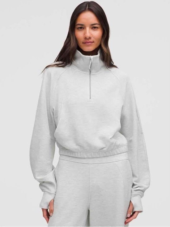 lululemon athletica Tops - Lululemon Scuba Cropped Funnel-Neck Half Zip *Waffle, like new ($138)!